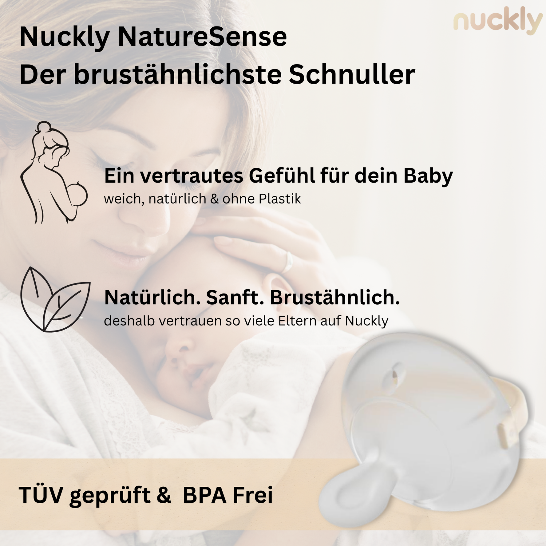 2x Nuckly - NatureSense - Medizinisch optimierter Nuckel / inkl. Ratgeber