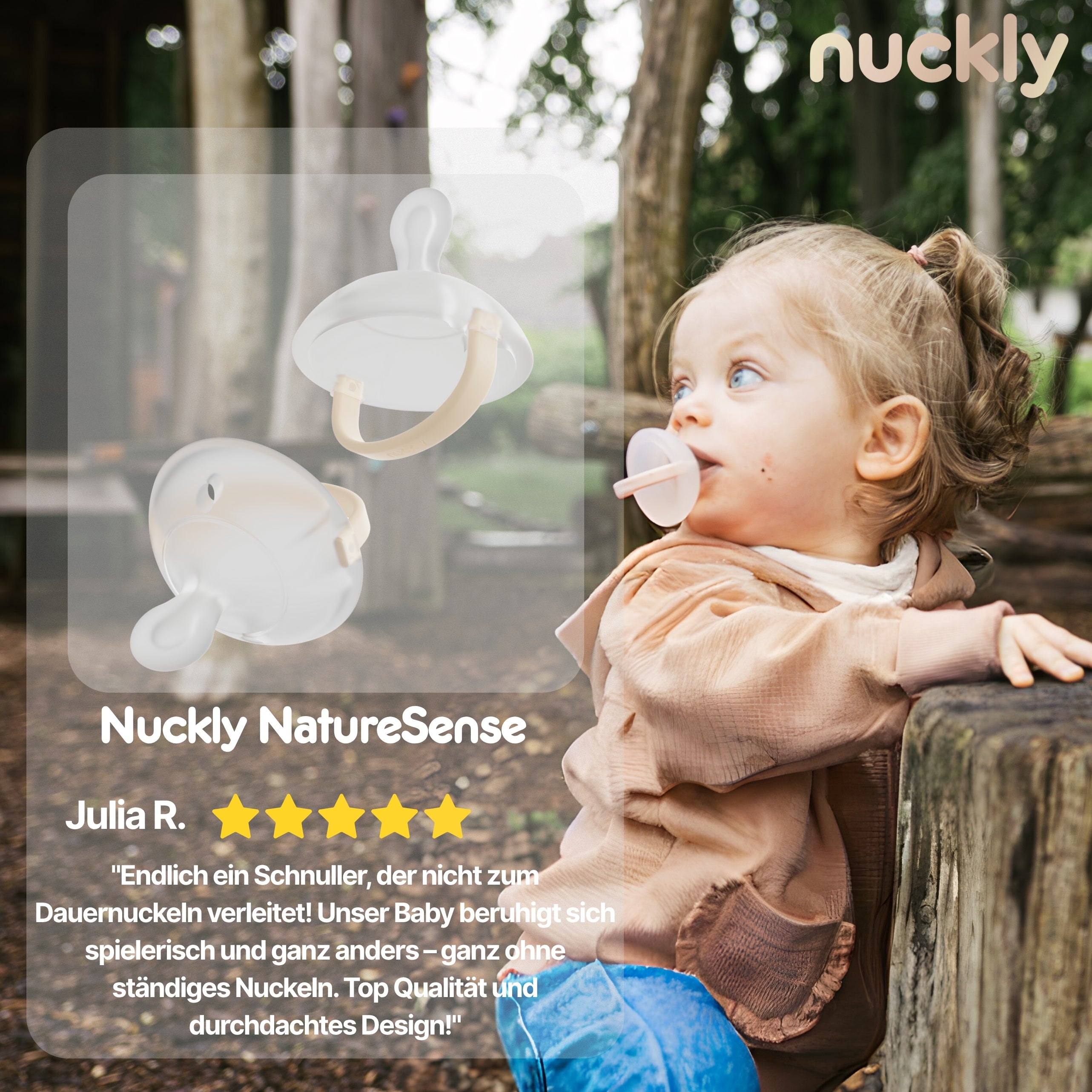Nuckly Comfort Box / 2x Nuckly NatureSense + Gids + Nuckly Case