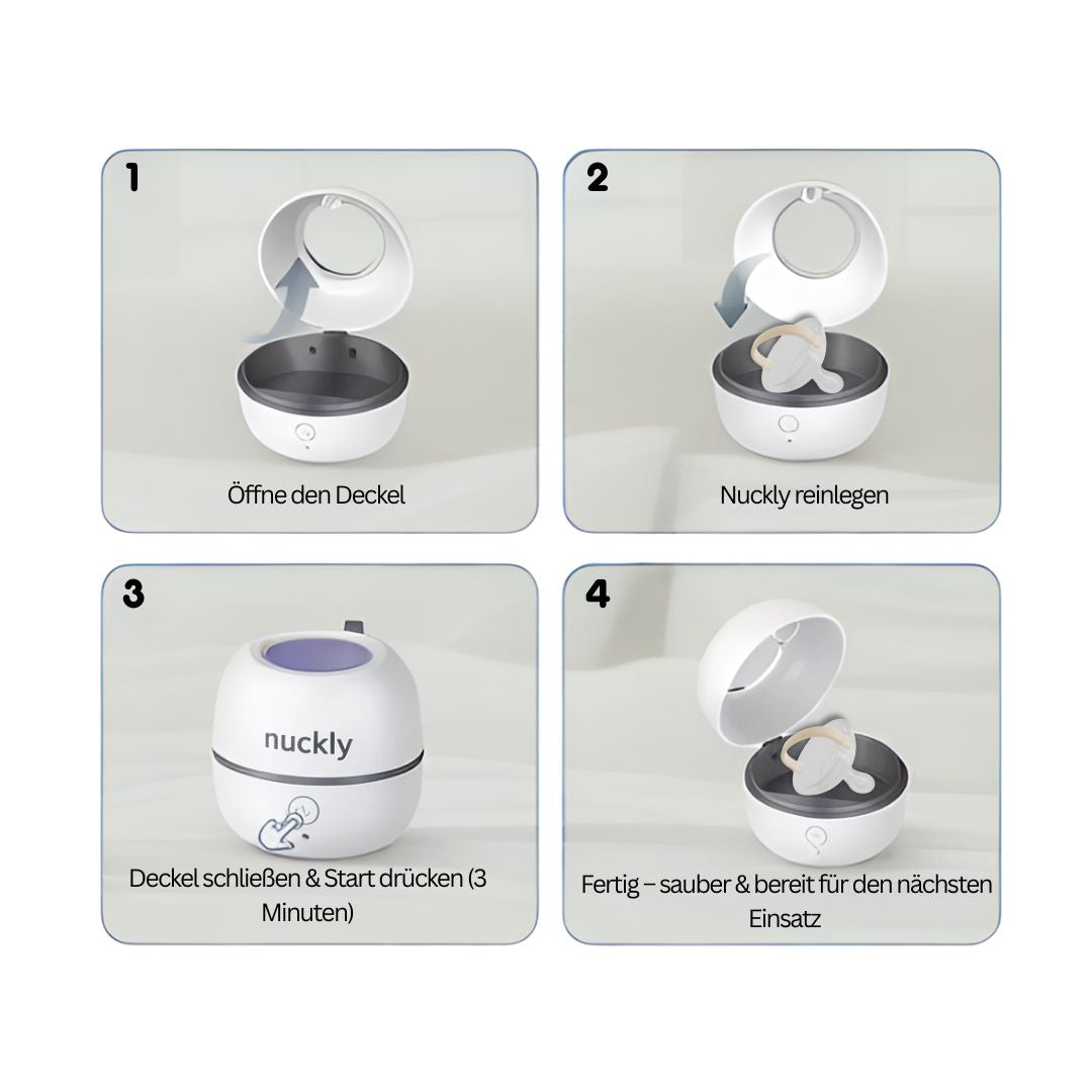 Nuckly Reinigungsset - UV-Sterilisator mit 5x Reinigungsbürsten
