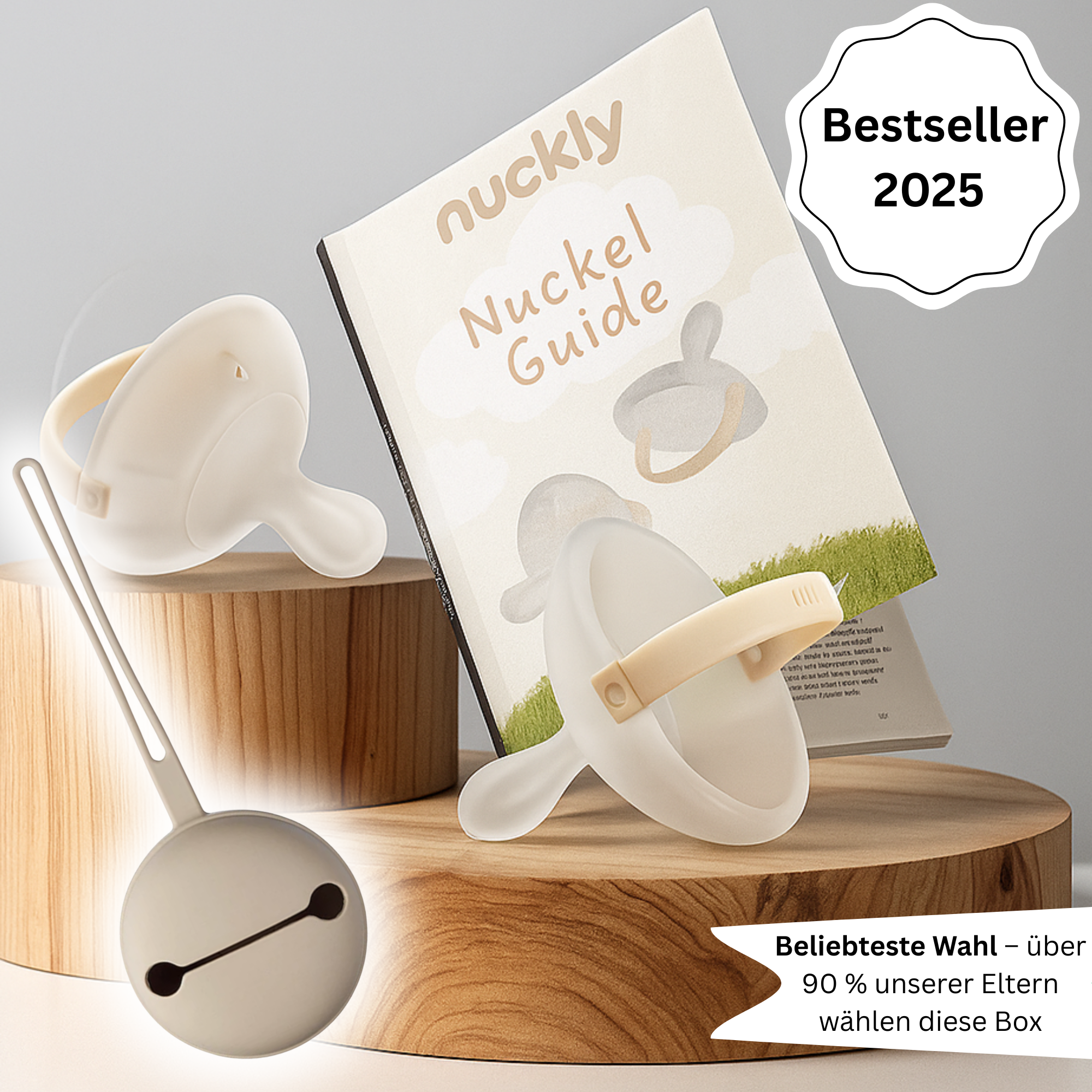 Nuckly Comfort Box / 2x Nuckly NatureSense + Gids + Nuckly Case